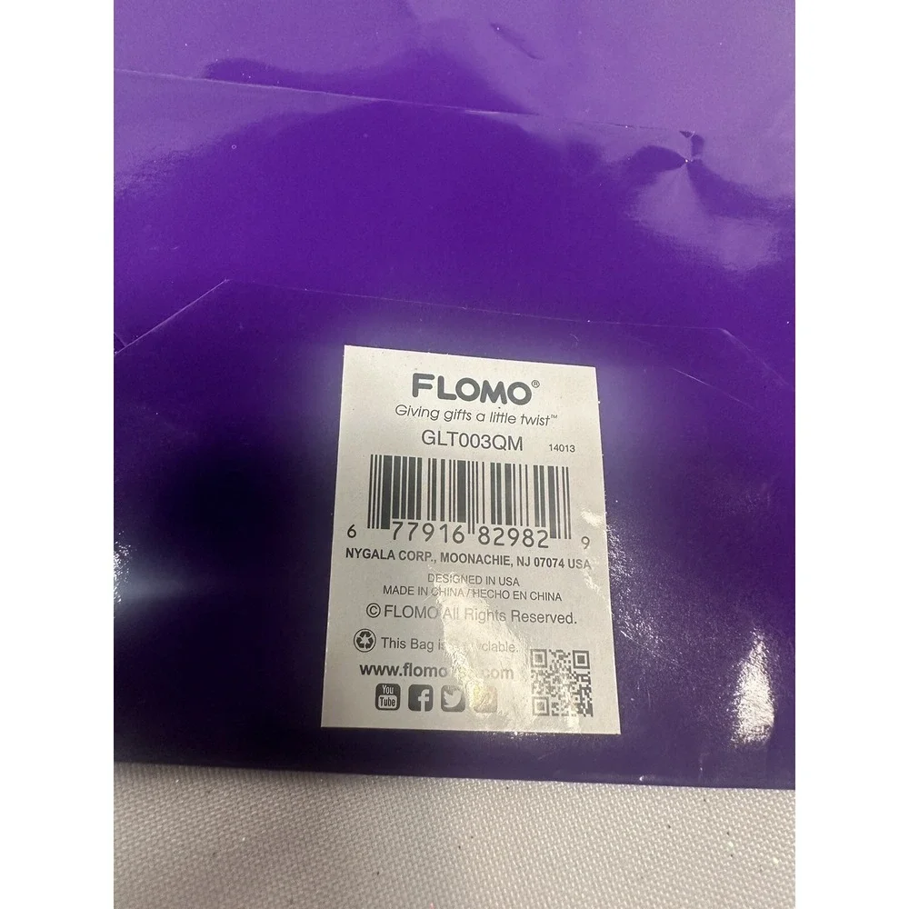 flomo party‎ present gift bag glitter purple